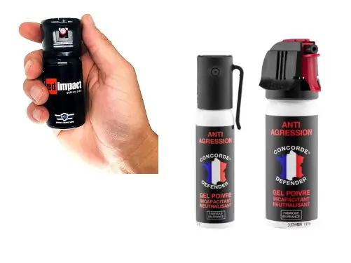 aérosols incapacitants de 100ml ou moins