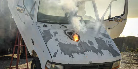 Laser militaire destruction véhicule