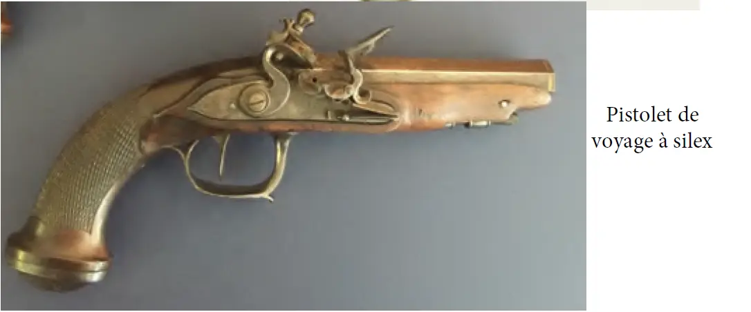 Pistolet de voyage à silex