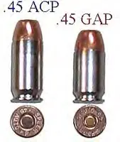 Munitions .45 ACP et .45 GAP