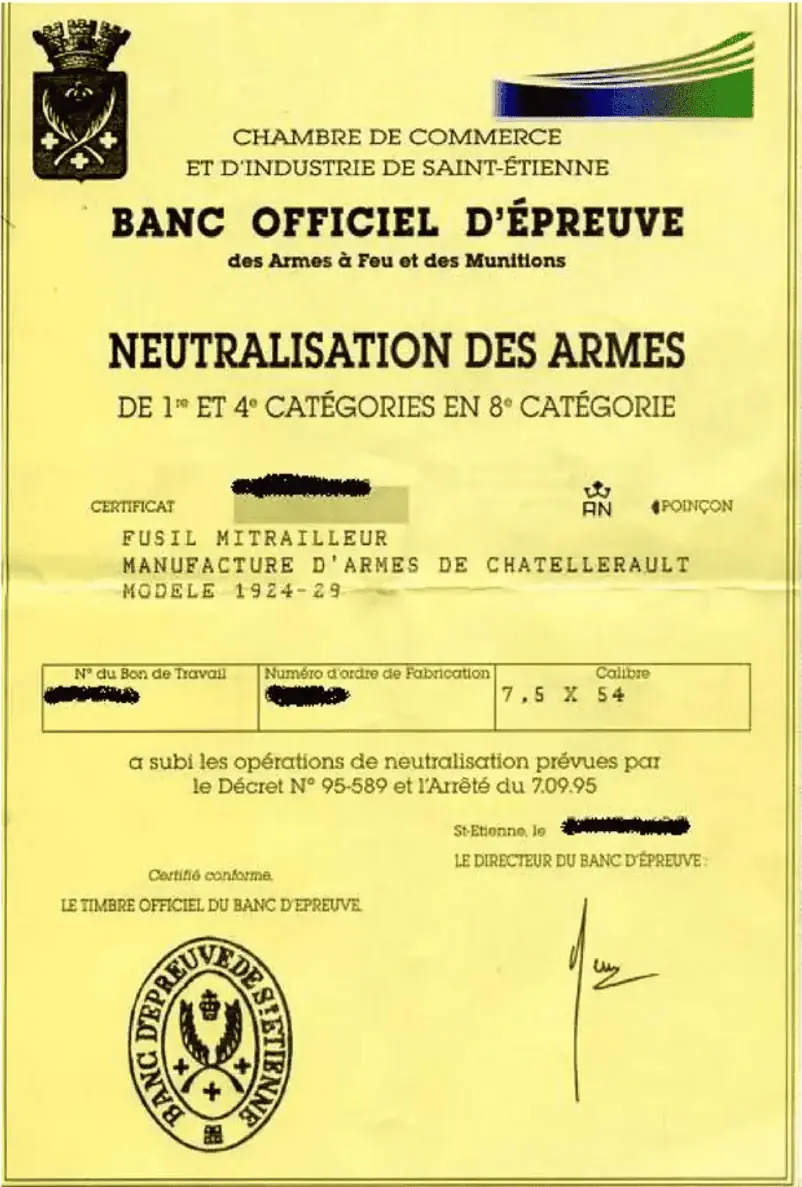 Certificat français 2
